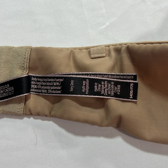 Victoria’s Secret very sexy strapless bra nude size 34 DD - Picture 3 of 6